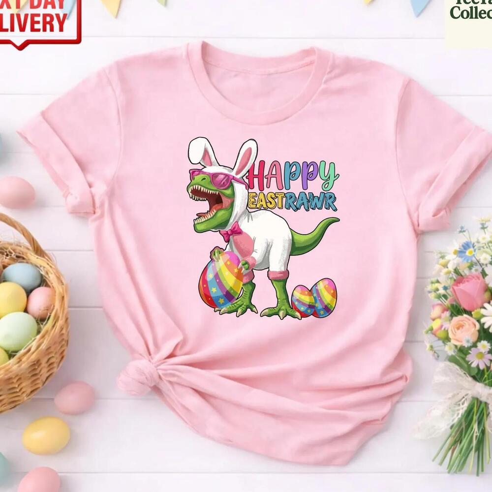 Happy Eastrawr Dinosaur Easter Shirt Kids Toddler T-shirt